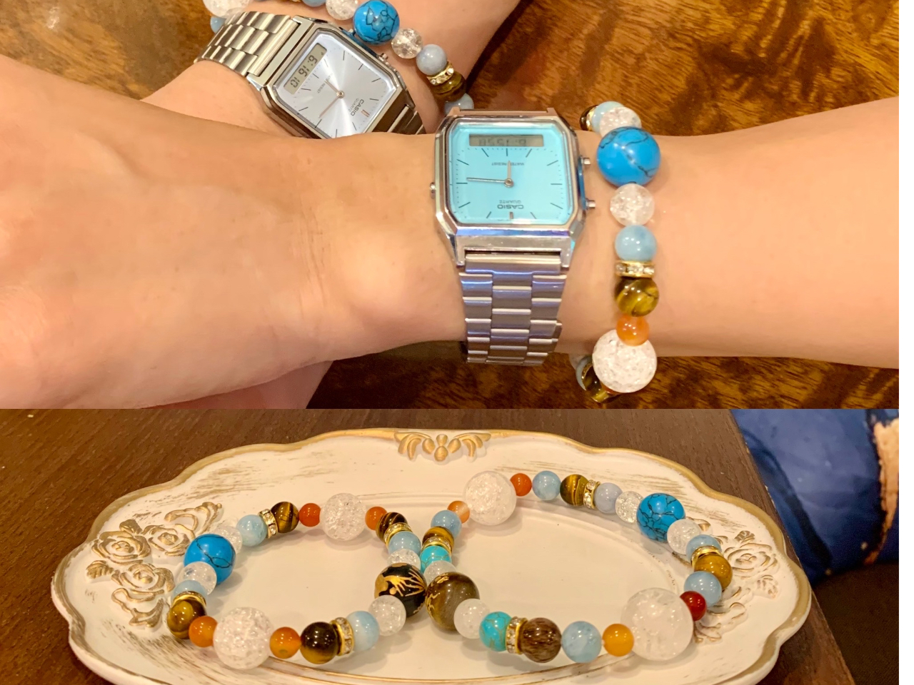 天然石パワーストーンアクセサリー作り体験☆*:.。. お2人での参加多数!おひとりでの参加も大歓迎です(^з^)-☆