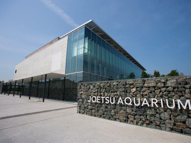 うみがたり(外観)北陸自動車道 上越ICから約15分。駐車場無料 一般約580台 / 大型バス20台ございます♪