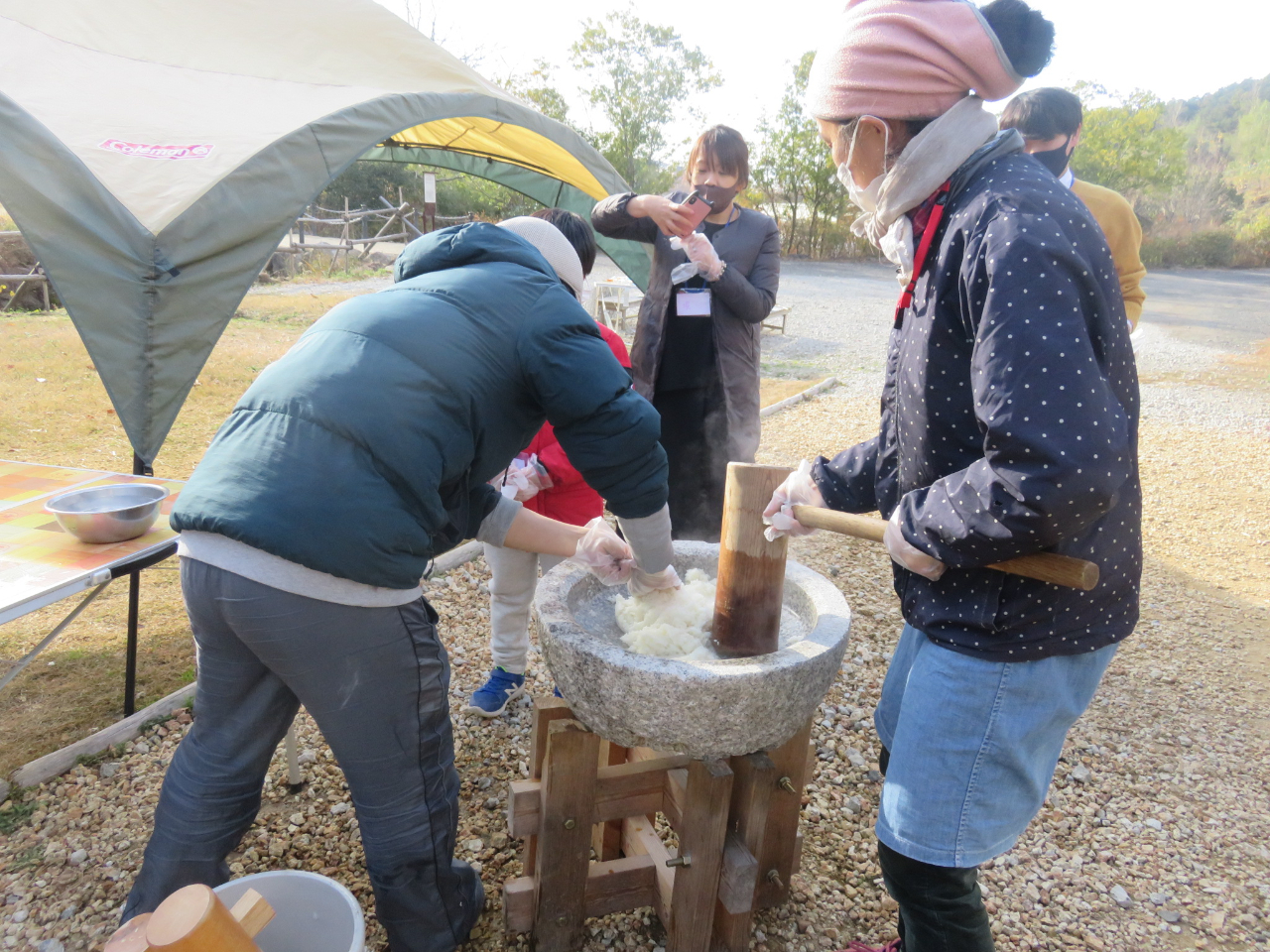 未使用 イワタニプリムス IWATANI PRIMUS IP-MOCHI キャンプで餅つき 臼 杵 鍋 セイロ フキン キャンプ 調理器具 アウトドア キャンプで餅つき❗️ （未使用 イワタニプリムス IWATANI