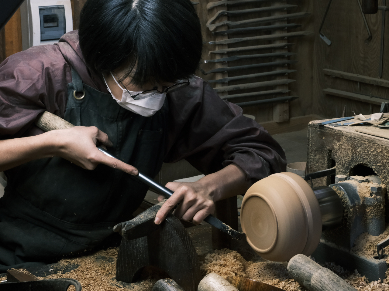 【石川県/山中温泉】木地師の技に触れられる~木地挽き見学コース~
