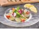 昆布〆真鯛のカルパッチョ サラダ仕立て