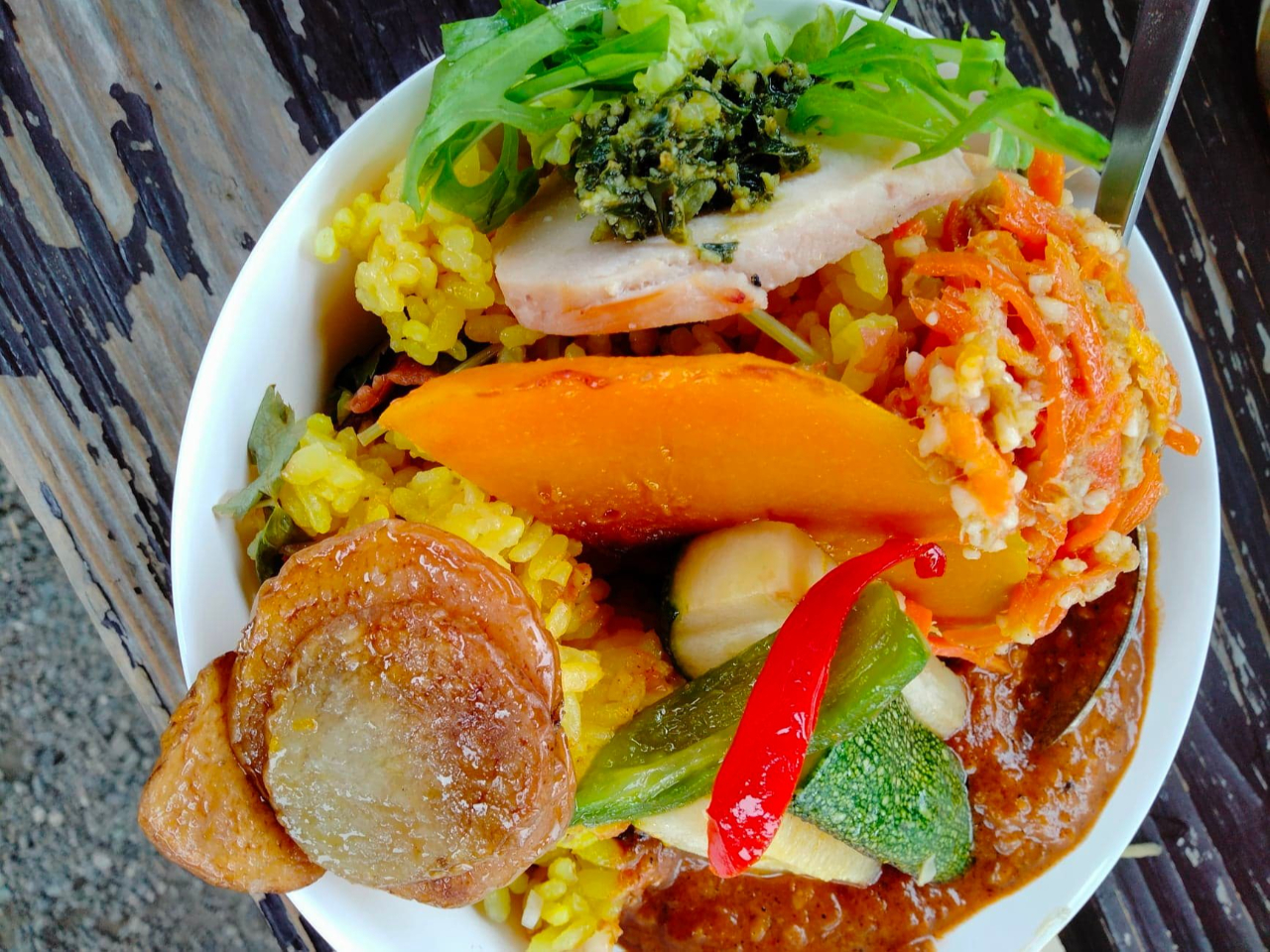 発酵食ランチで腸内環境を整えます。