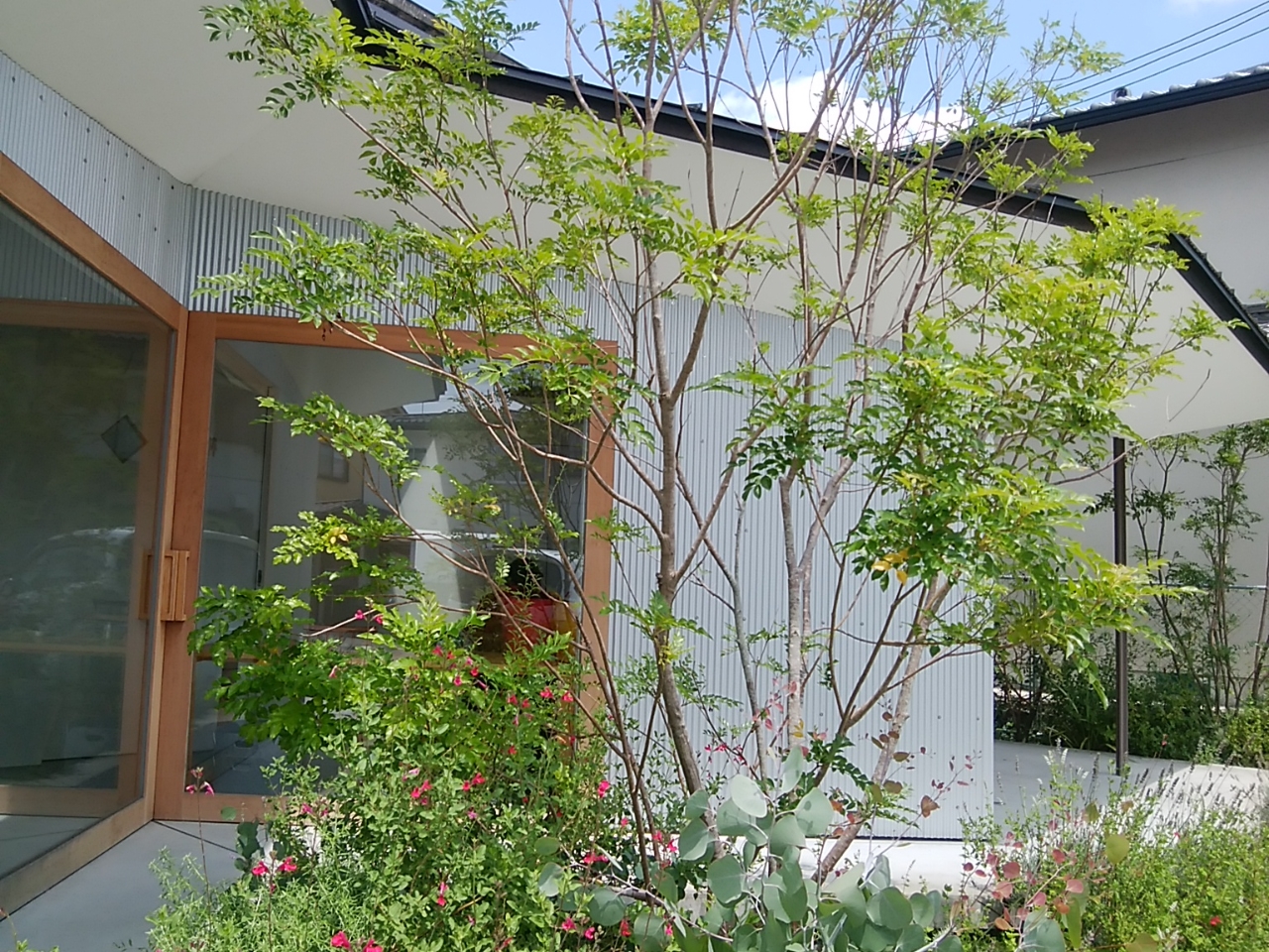 会場は広い窓が開放的。