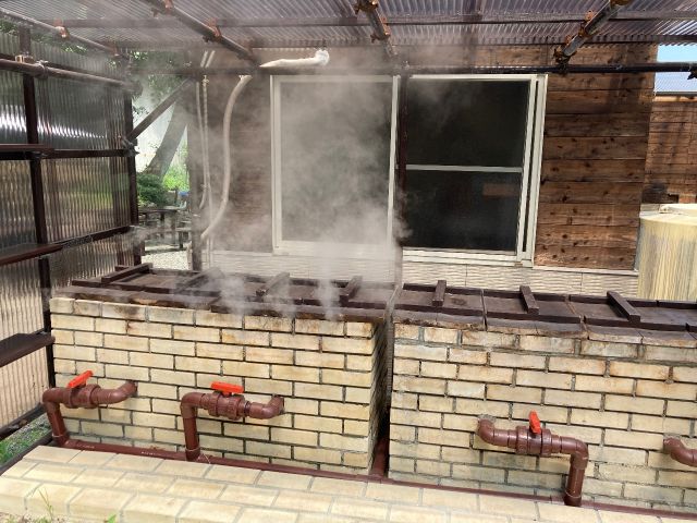 地獄窯で蒸すだけですが、美味しんです(^^♪