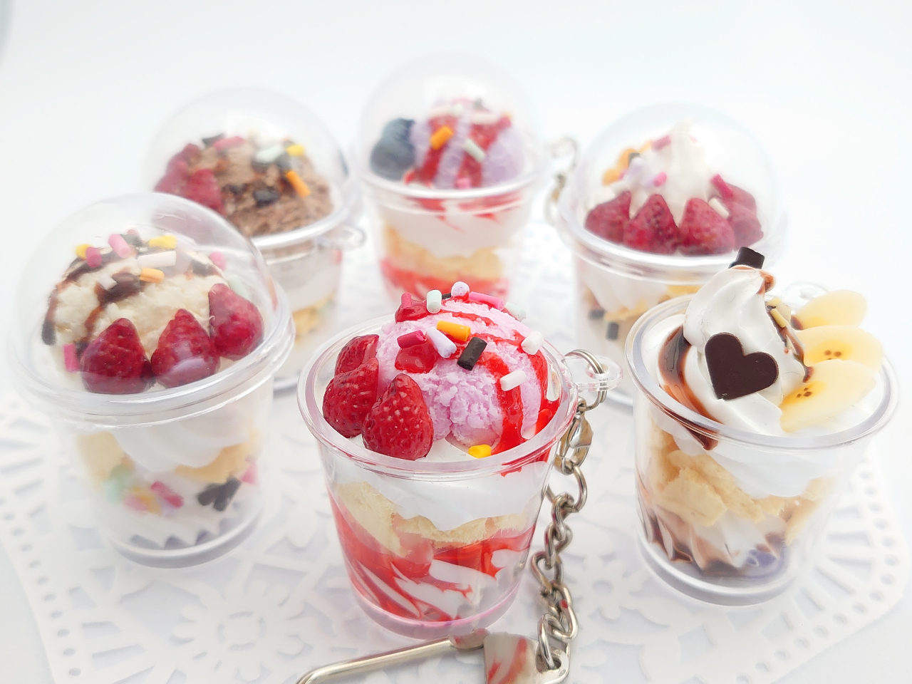 ミニパフェバッグチャーム作り＊滋賀】フェイクスイーツの手作り体験で