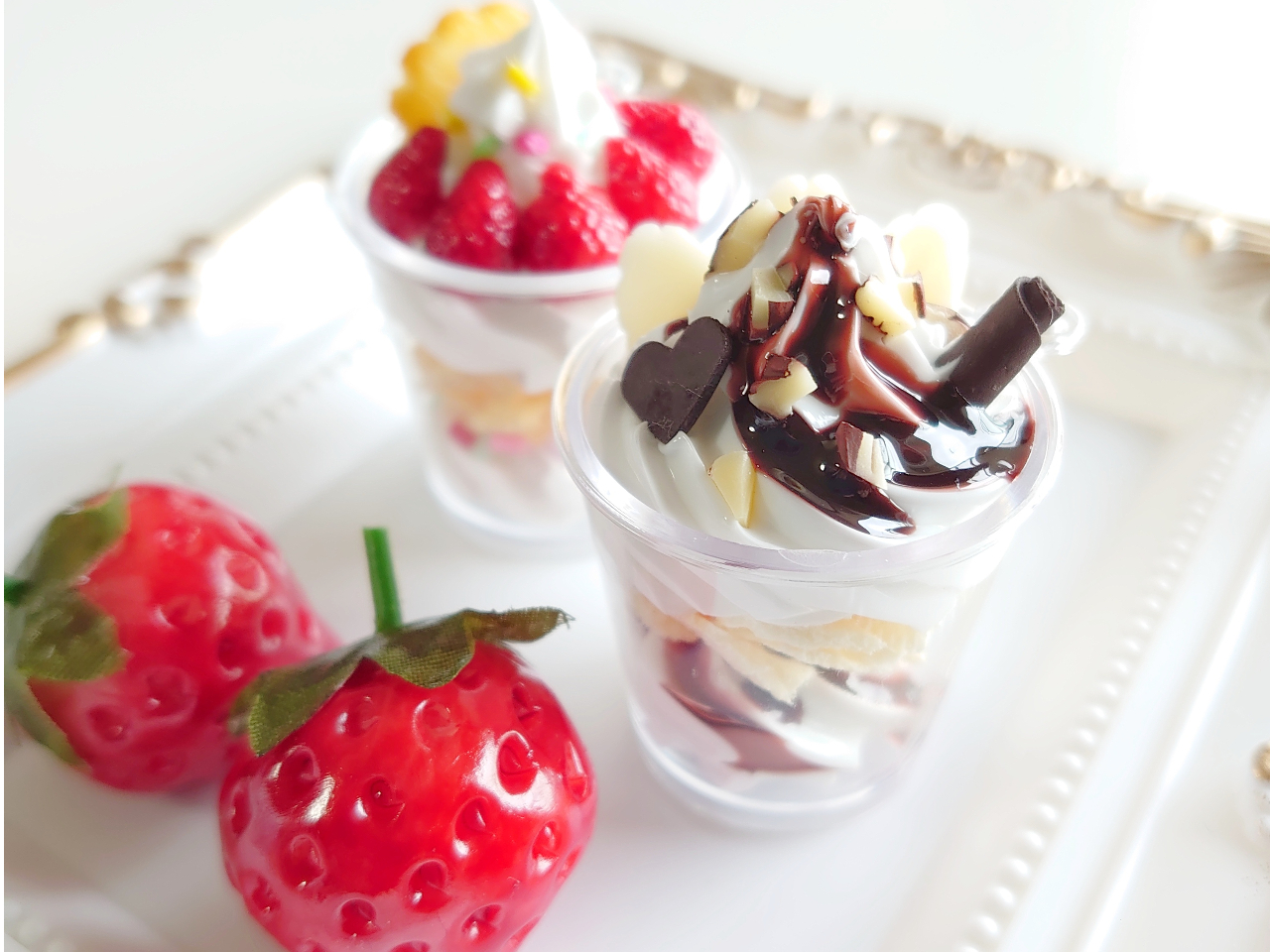 ミニパフェバッグチャーム作り＊滋賀】フェイクスイーツの手作り体験で