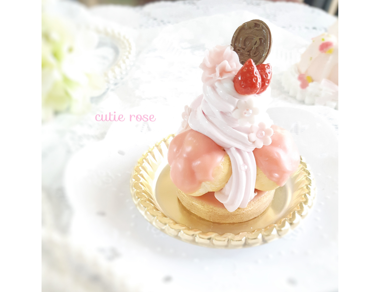 めっちゃ美味しそう！フェイクスイーツデコ新品4点〜女性デコ