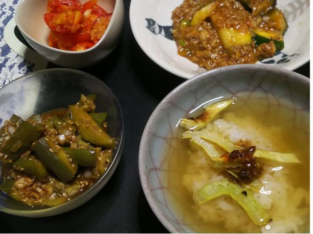 例:8月レッスン*火をあまり使わない・残暑の中でも食欲のでるメニュー