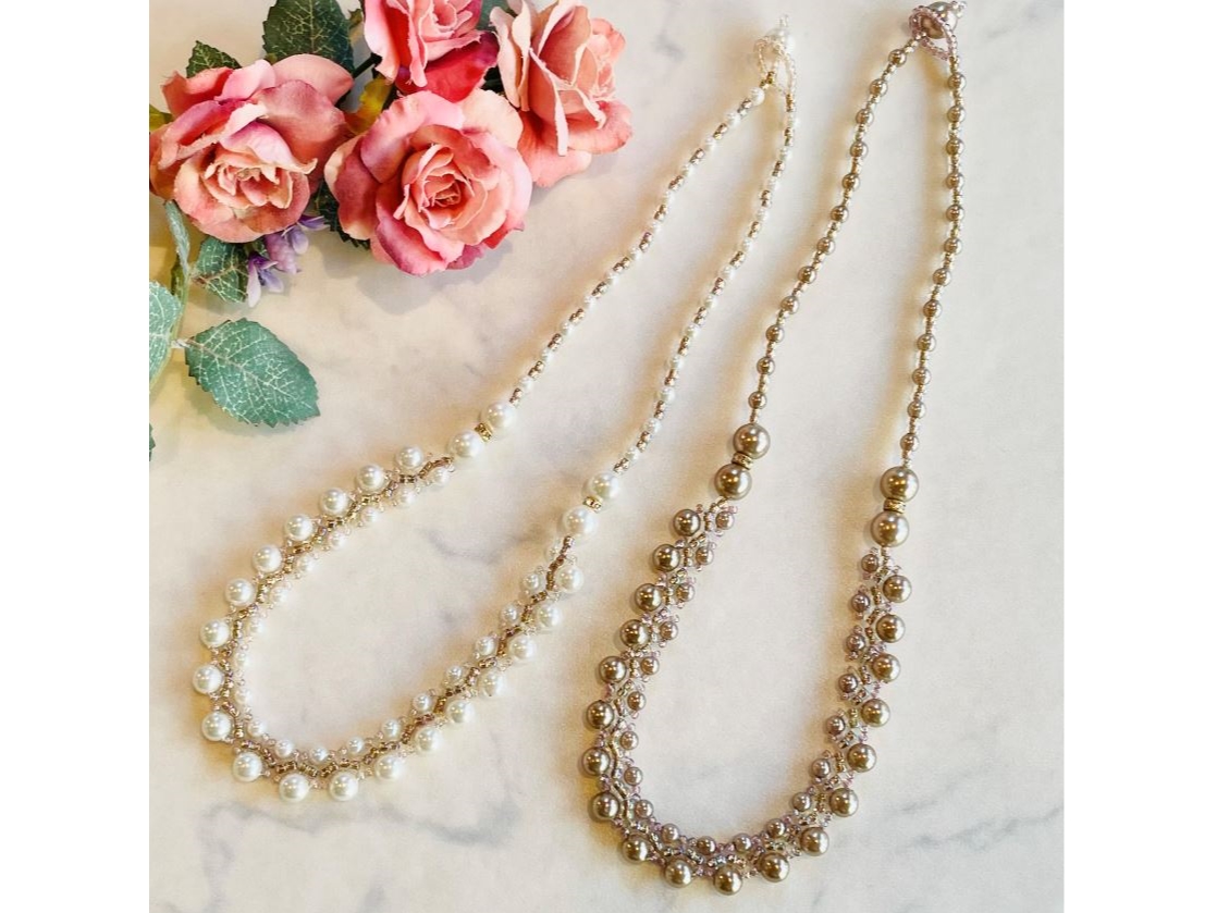 【千葉・新松戸】カフェで素敵なネックレス作り♪ケーキセット付のお得プラン★\女性...