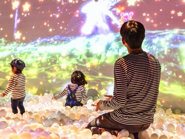 プロジェクターとセンサーを組み合わせた、フォトジェニックなボールプールです。スクリーンにボールを投げると、色々な演出が楽しめます♪