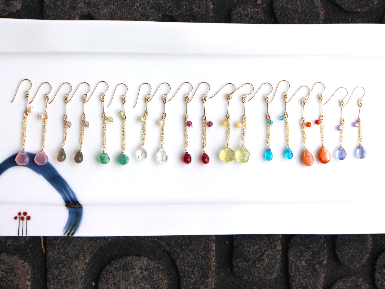 体験教室【天然石のアクセサリー作り】天然石と14Kgfを使用した華奢な