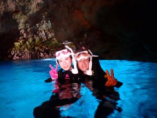 青の洞窟メインポイントで撮影