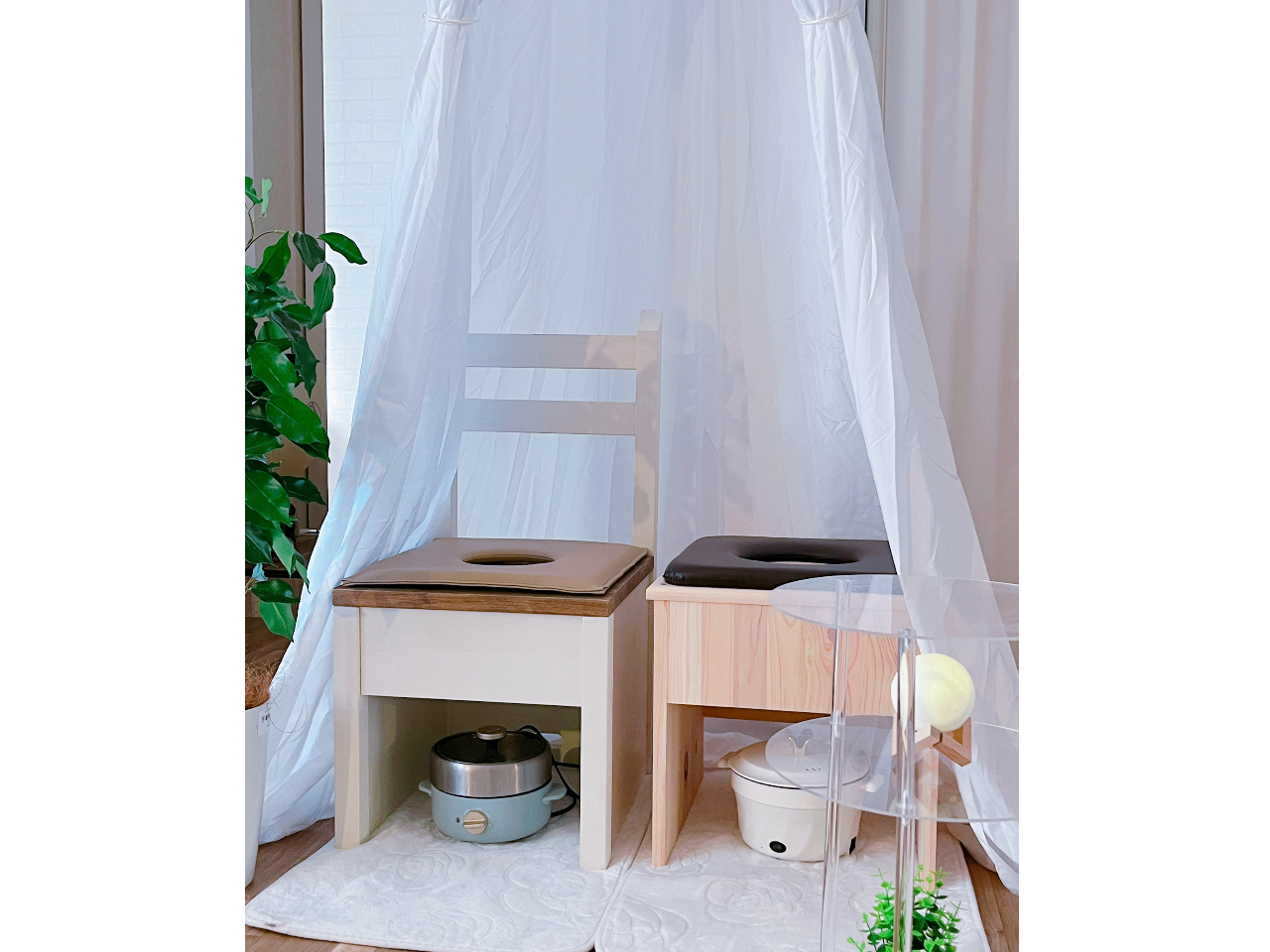 おしゃべりしながらモリンガ蒸し