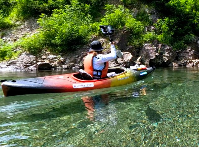 透明度の高い源流域の三国川でまったりと♪