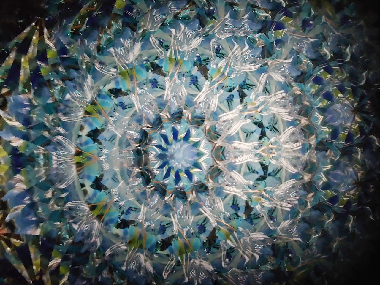 作家作品　万華鏡 水色 作家作品 万華鏡 水色 ガラス