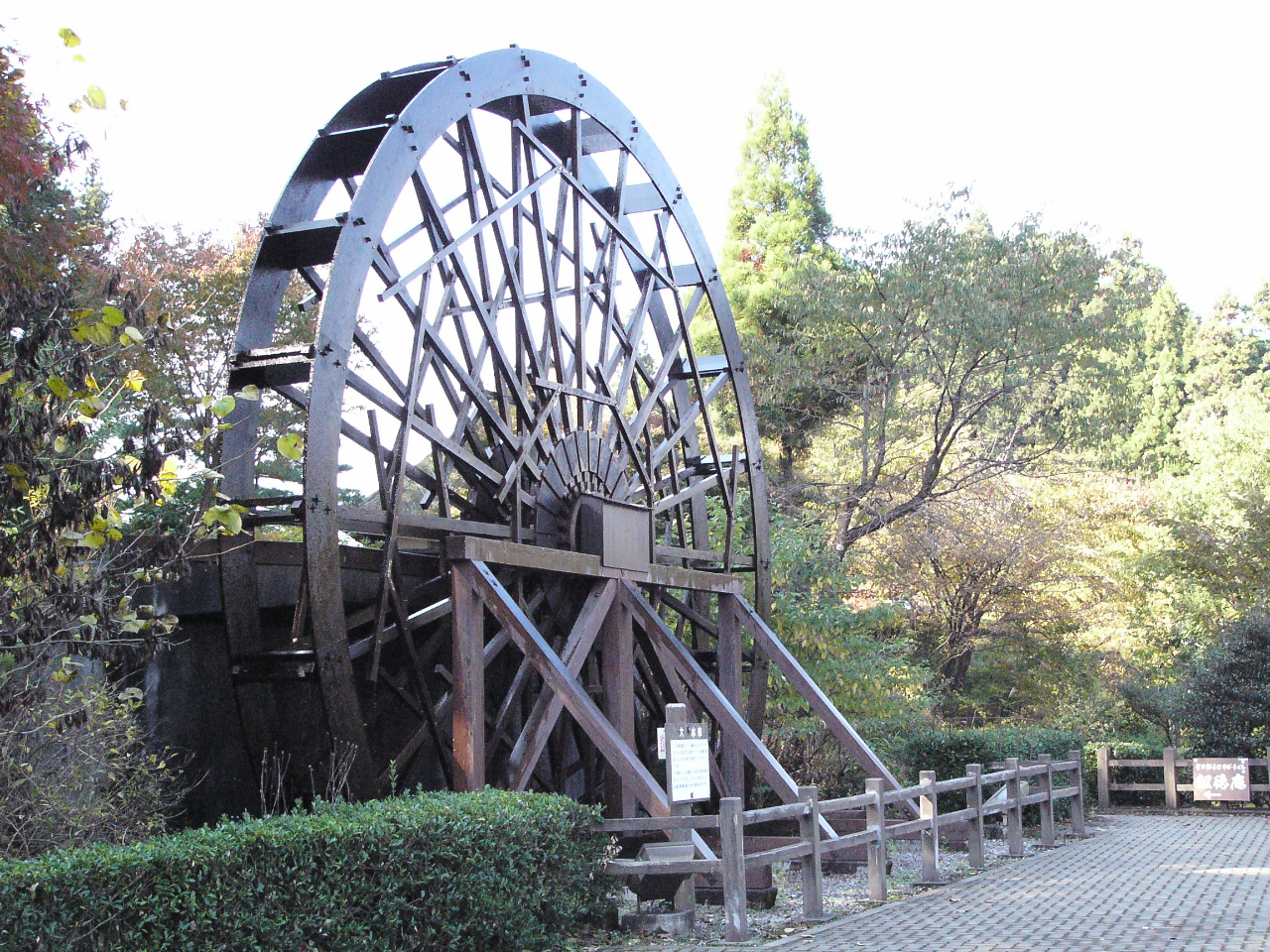 日光杉並木公園の水車は14基もあります。