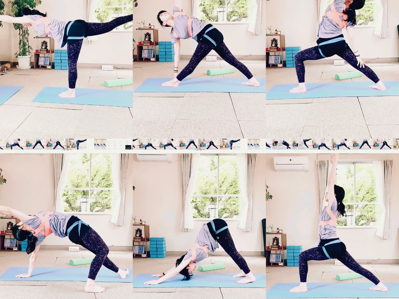 慣れてきたら、少しずつ可動域を広げていきます。通常のヨガのポーズもとりやすくなります。