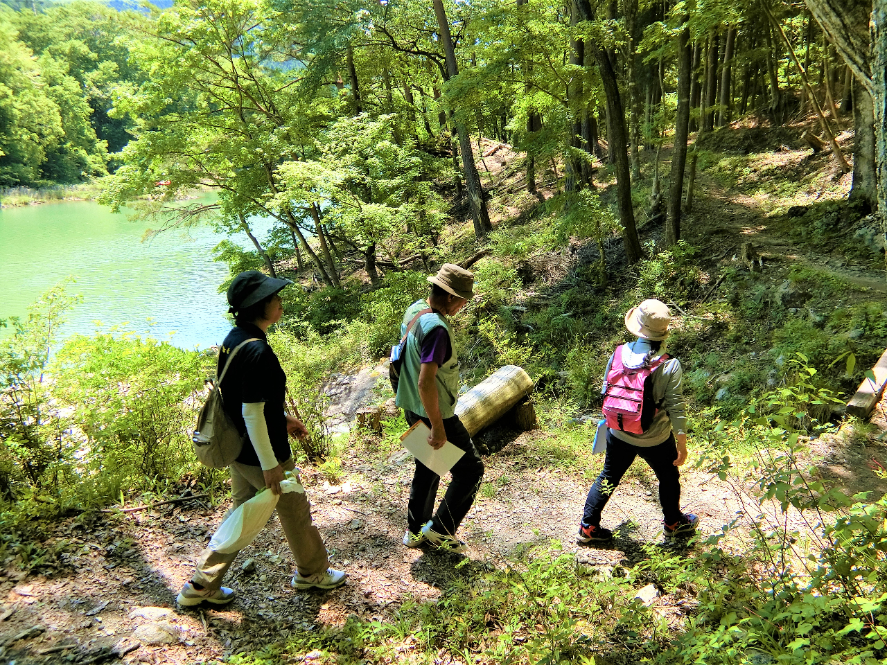 絶景のなか、龍王峡遊歩道をハイキング