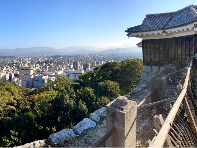 松山城から見下ろす景色