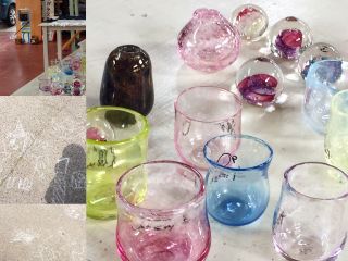 吹きガラス体験でお客様が制作された作品です。