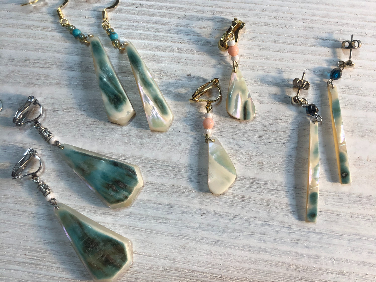 夜光貝 を磨いてアクセサリー作り＊／宝石のように輝く貝でお洒落な