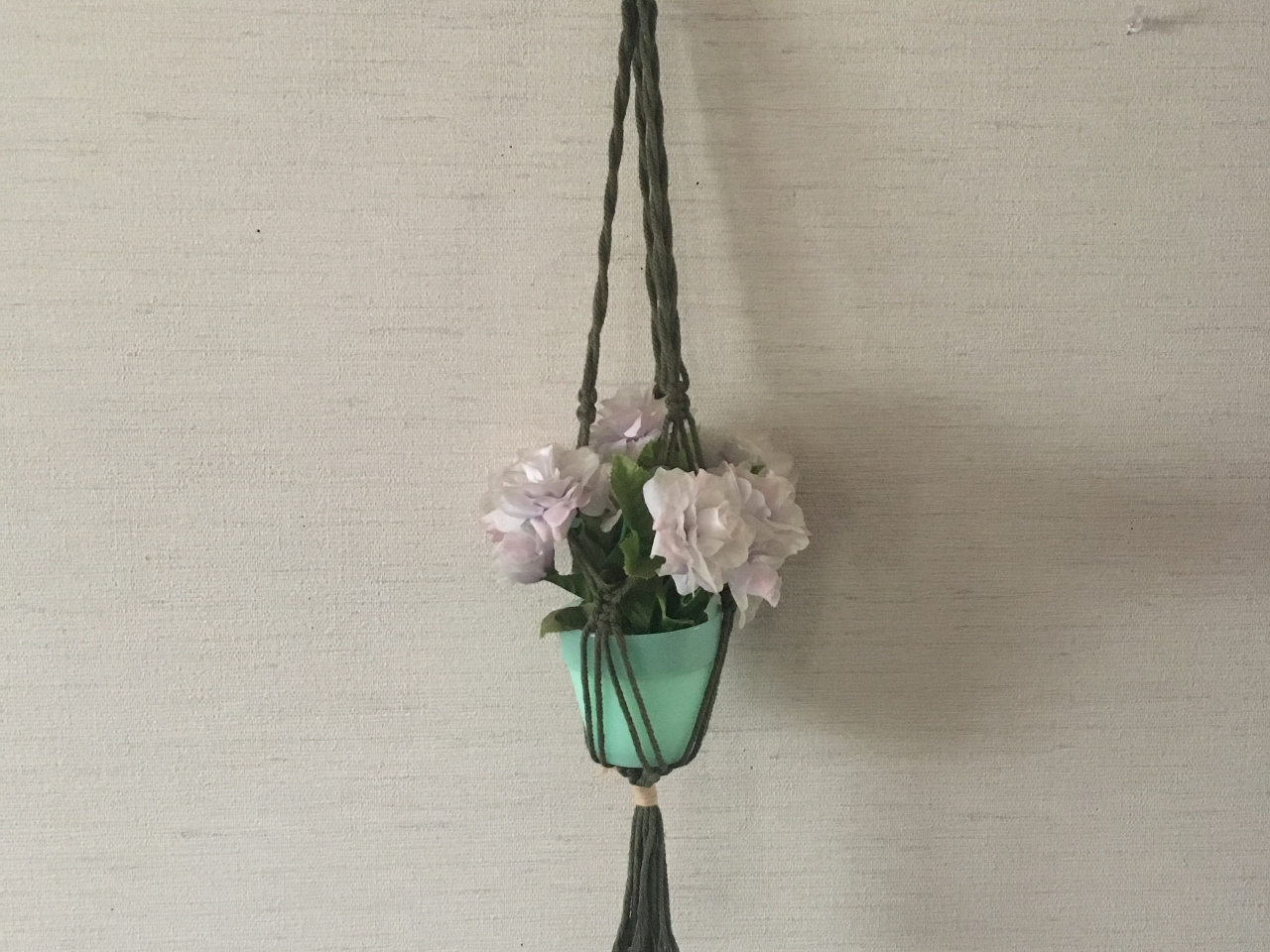 ハンギングプランター 約58p 材料費500円 花は別です