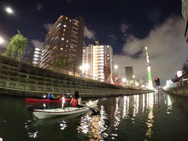 スカイツリーが正面に見えるビューポイントまでの往復コース。