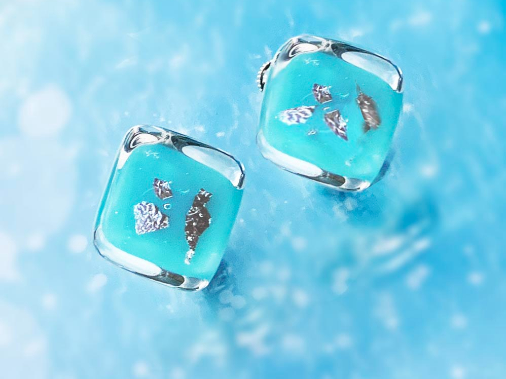 涼し気な夏アクセの完成です♪