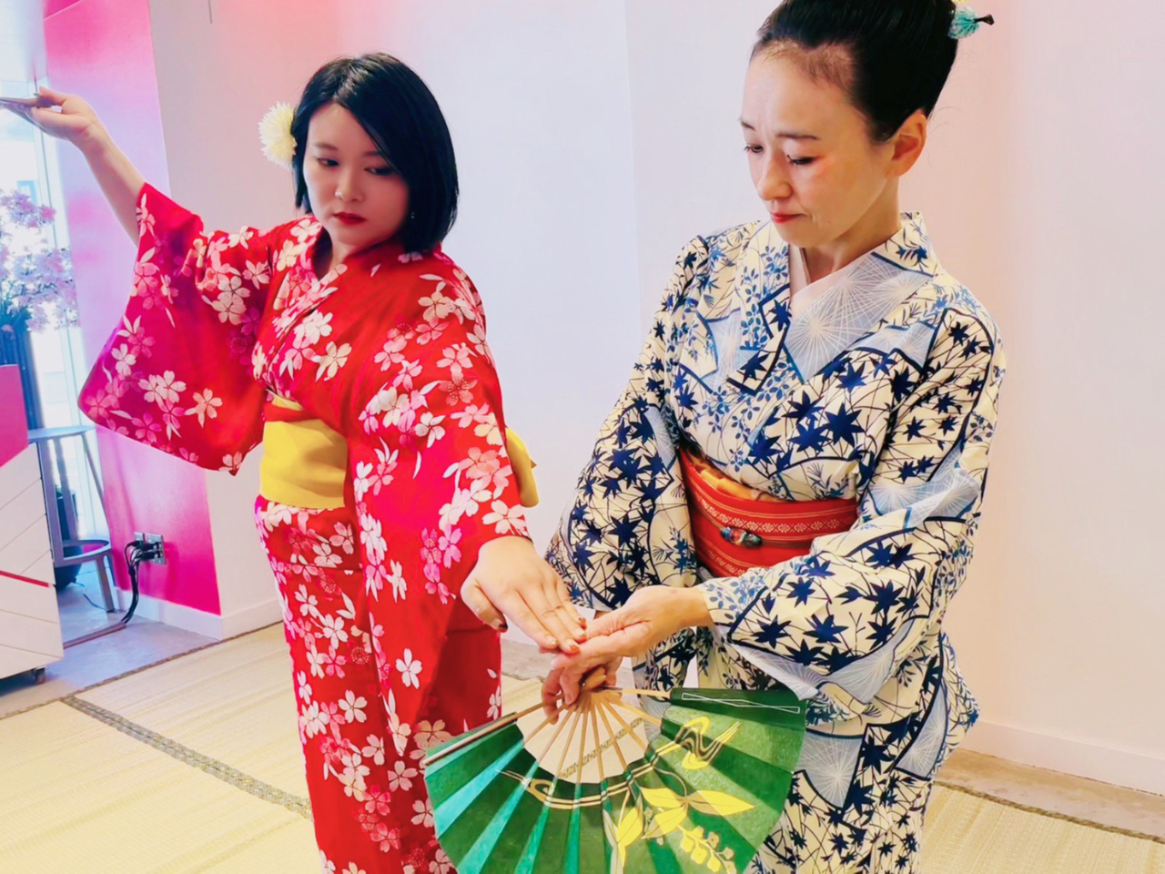 東京・浅草】 初めての日本舞踊体験 「さくらさくら」舞踊と浴衣