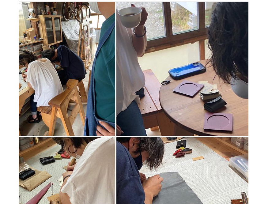 体験の後の工房珈琲は、豆を挽いた後、微粉と渋皮を扇風機で飛ばしてから、ネルドリップで淹れます。達成感もあって格別です。