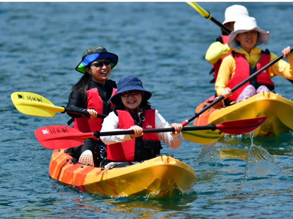 仲間でわいわい楽しく海のお散歩