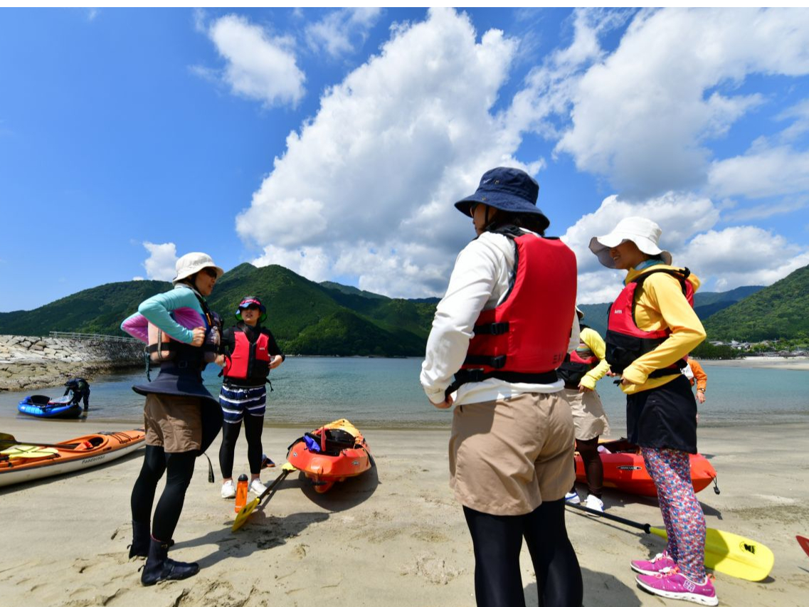 ライフジャケットもしっかりと装着