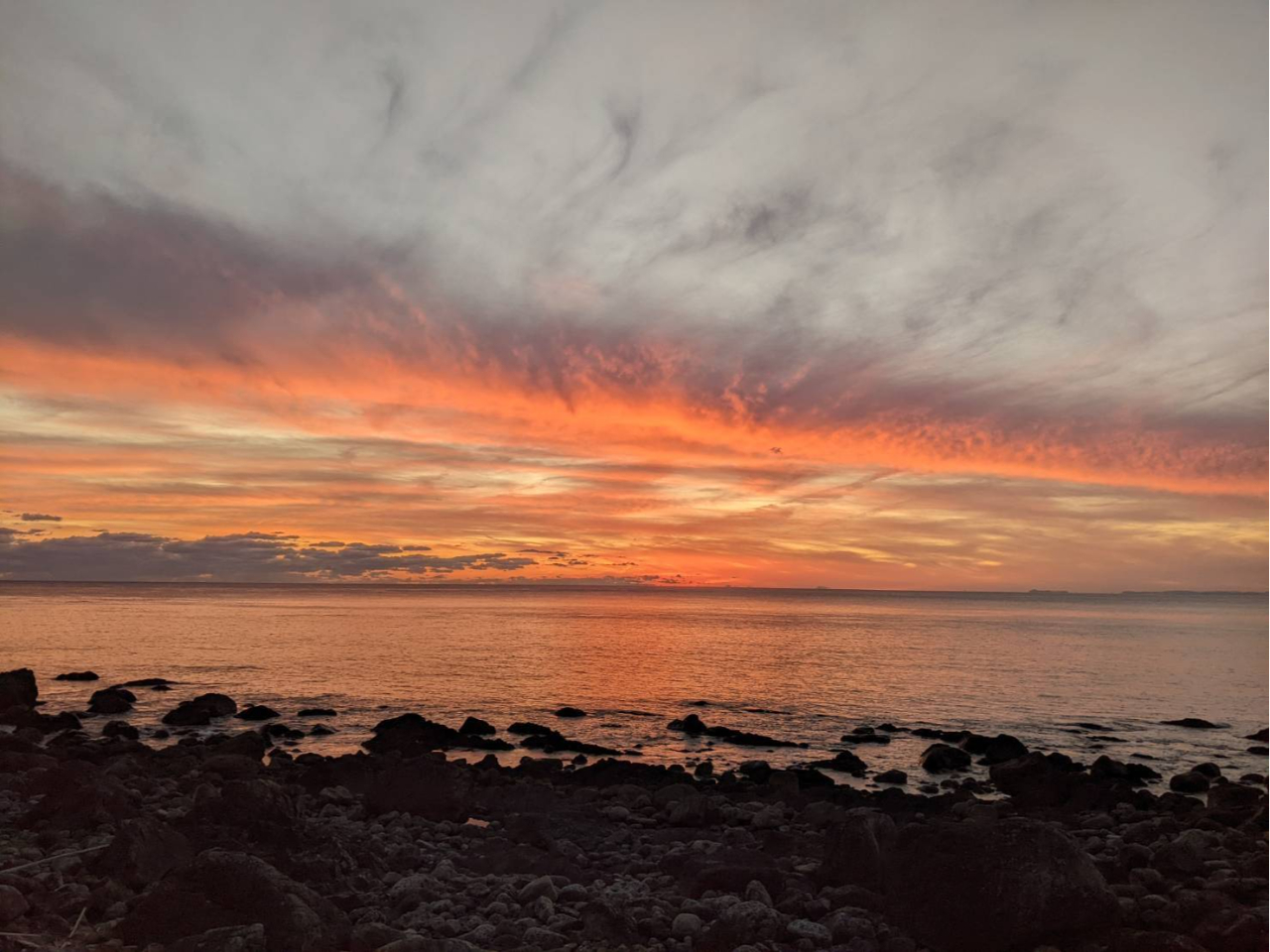羽根のまちあるきとランチが終わった後に、タイミングが合えば綺麗な夕日を眺めることもできる