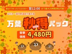 衝撃価格4,480円!最大26時間滞在可能!