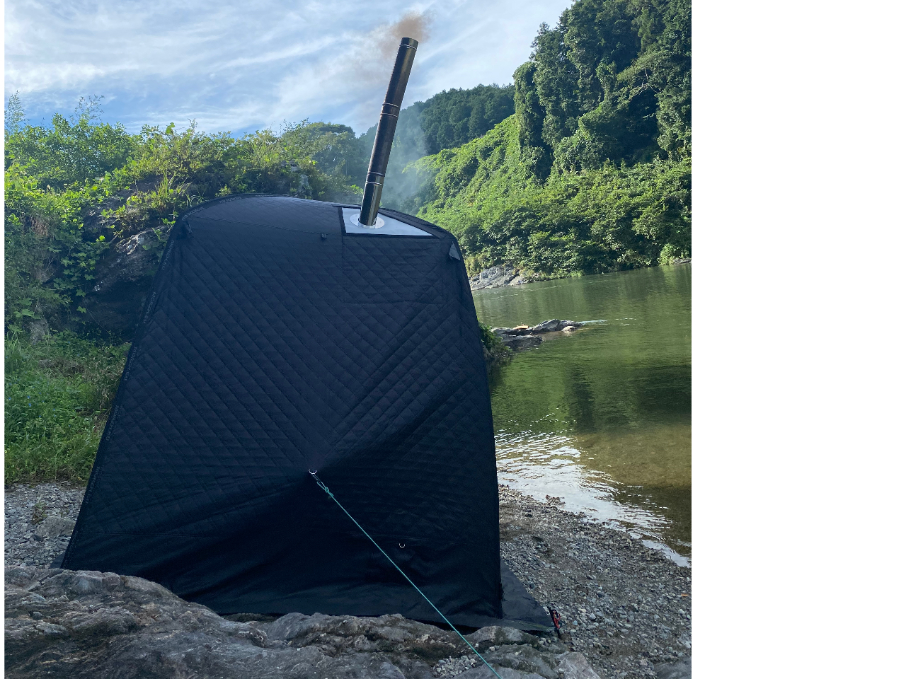 コンディションが良ければ川のすぐそばでサウナを楽しめます!