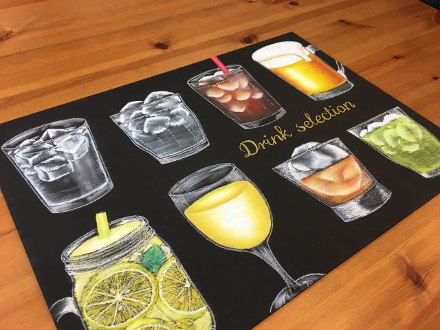 オシャレなドリンクセレクション看板!