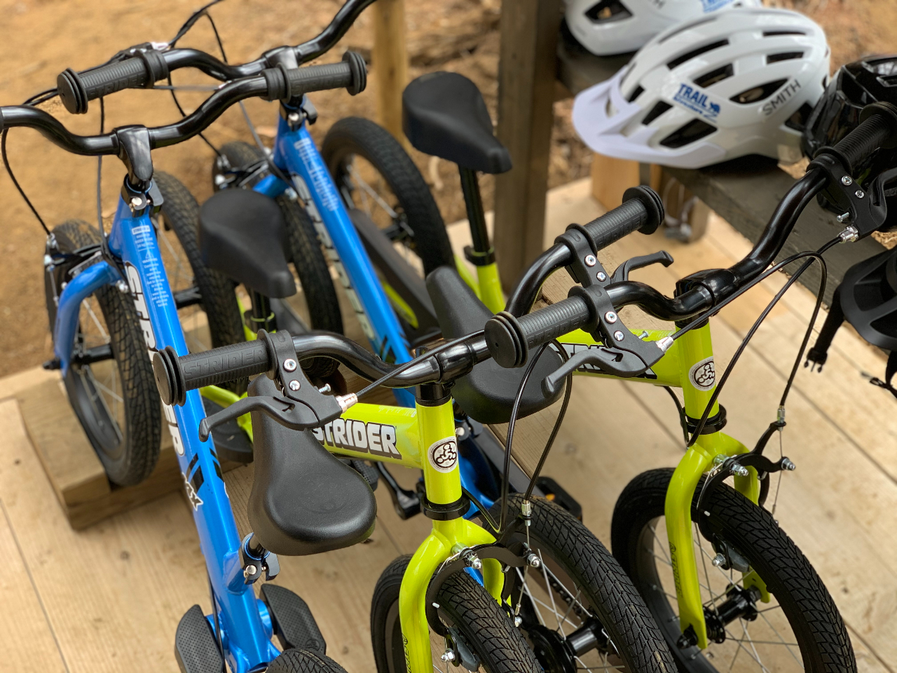 未就学児のお子さまには、ストライダーのレンタルも行っております(ストライダーレンタルは直接パークにお問い合わせ下さい)。