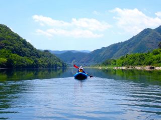 四万十川を約2時間の川下り