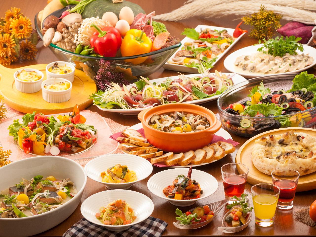 ランチビュッフェイメージ ※季節ごとに内容が変わります