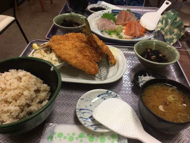 ダイビング後は海鮮のお昼ご飯