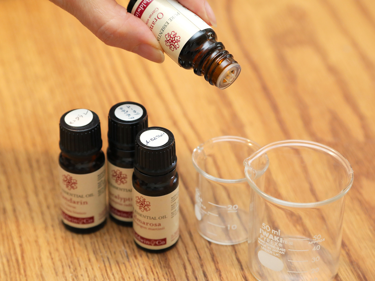 ブレンド作業をしている時にもいい香りに癒されます。