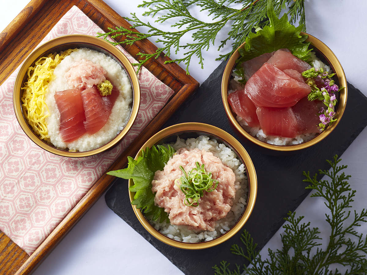 ◆朝食:丼コーナー・マグロ3皿◆