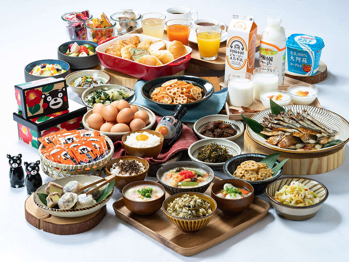 自然たっぷり!阿蘇のふもとの朝ごはん♪