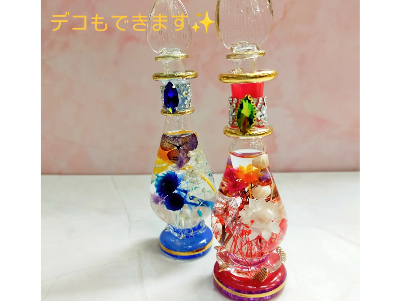 エジプシャン瓶ハーバリウム作り