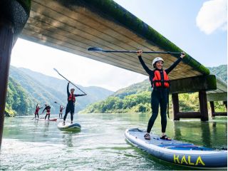 四万十川を象徴する沈下橋の中でも、インスタスポットして知られる岩間沈下橋を通過