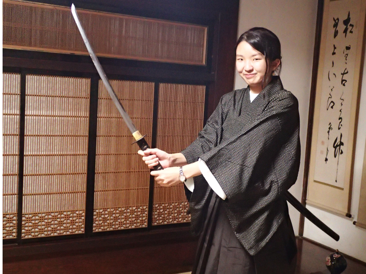 昔の暮らし体験例:武士になりきり!