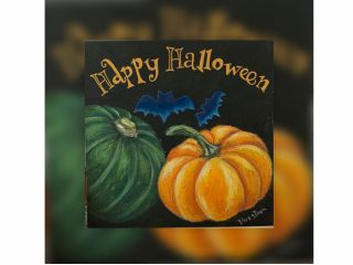 HAPPY!HALLOWEEN《ハロウィンかぼちゃのひそひそ話。》 チョークアート体験してみませんか?