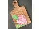 斬新な焼き色のついたカッティングボードに描いた薔薇は世界で1つの作品です。キッチンに飾ったらとってもオシャレ!