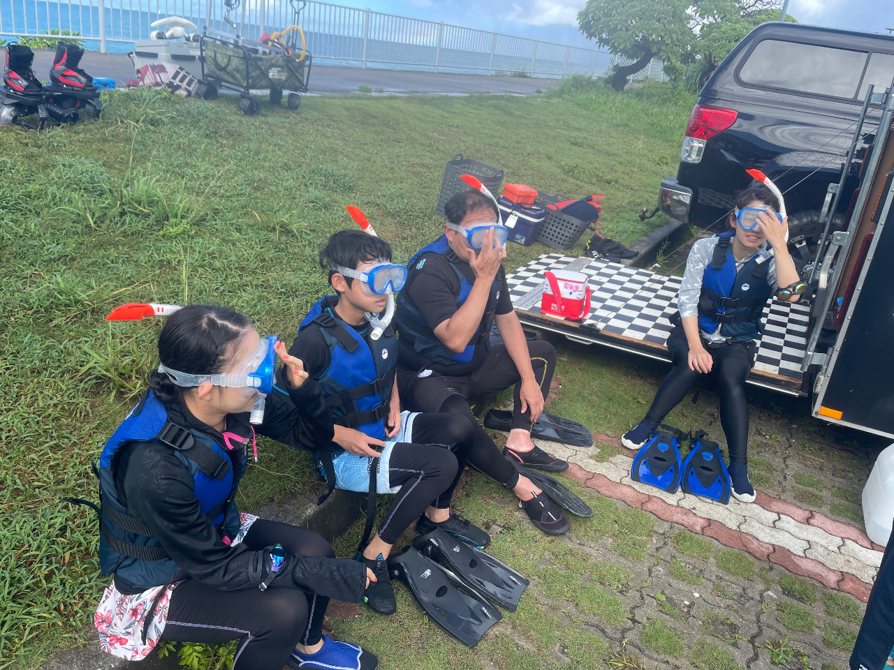 マスククリア・シュノーケルクリアの練習