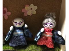 【参考作品】わた工房オリジナル作品です。こんな感じでお出迎えします ♪(^^♪この作品は85歳を過ぎた両親の手元にいます。明るい風が舞い込みますように♪#^^#